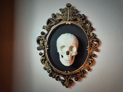 Gothic Victorian Baroque Frame, Human Skull Frame, Gothic Wall Decor, Victorian Wall Art, Goth Wall Gallery, Goth Gift, 3D-PRINTED
