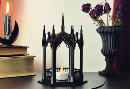 Gothic Lantern, Gothic Tealight Holder, 3D-PRINTED