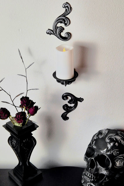 Baroque Victorian Candle holder, Barogue Wall Decoration, Victorian Wall Decor, Antique Wall Hanging, Baroque Wall Art, 3D-PRINTED