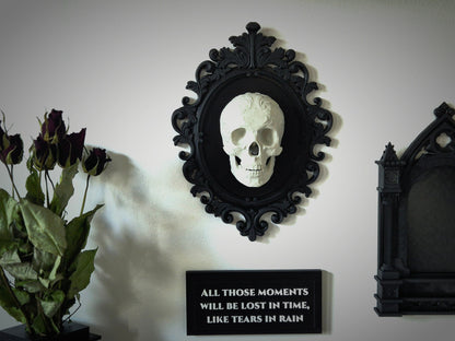 Gothic Victorian Baroque Frame, Human Skull Frame, Gothic Wall Decor, Victorian Wall Art, Goth Wall Gallery, Goth Gift, 3D-PRINTED