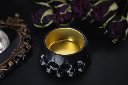 Gothic Tea Light Candle Holder "13 Skulls", Skull Candle Holder, Gothic Skull Tealight Candle Holder, Goth Gift, 3D-PRINTED