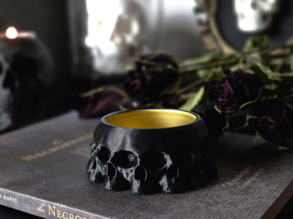 Gothic Tea Light Candle Holder "13 Skulls"