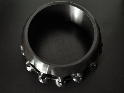 Gothic Bowl "13 Skulls", Gothic Trinket Tray, Gothic Jewelry Box, Skull Bowl, Skull Box, 3D-PRINTED