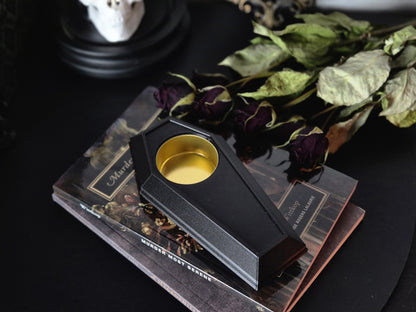 Gothic Tea Light Candle Holder "Der Tanz der Schatten", Coffin Candle Holder, Gothic Coffin Tealight Candle Holder, 3D-PRINTED