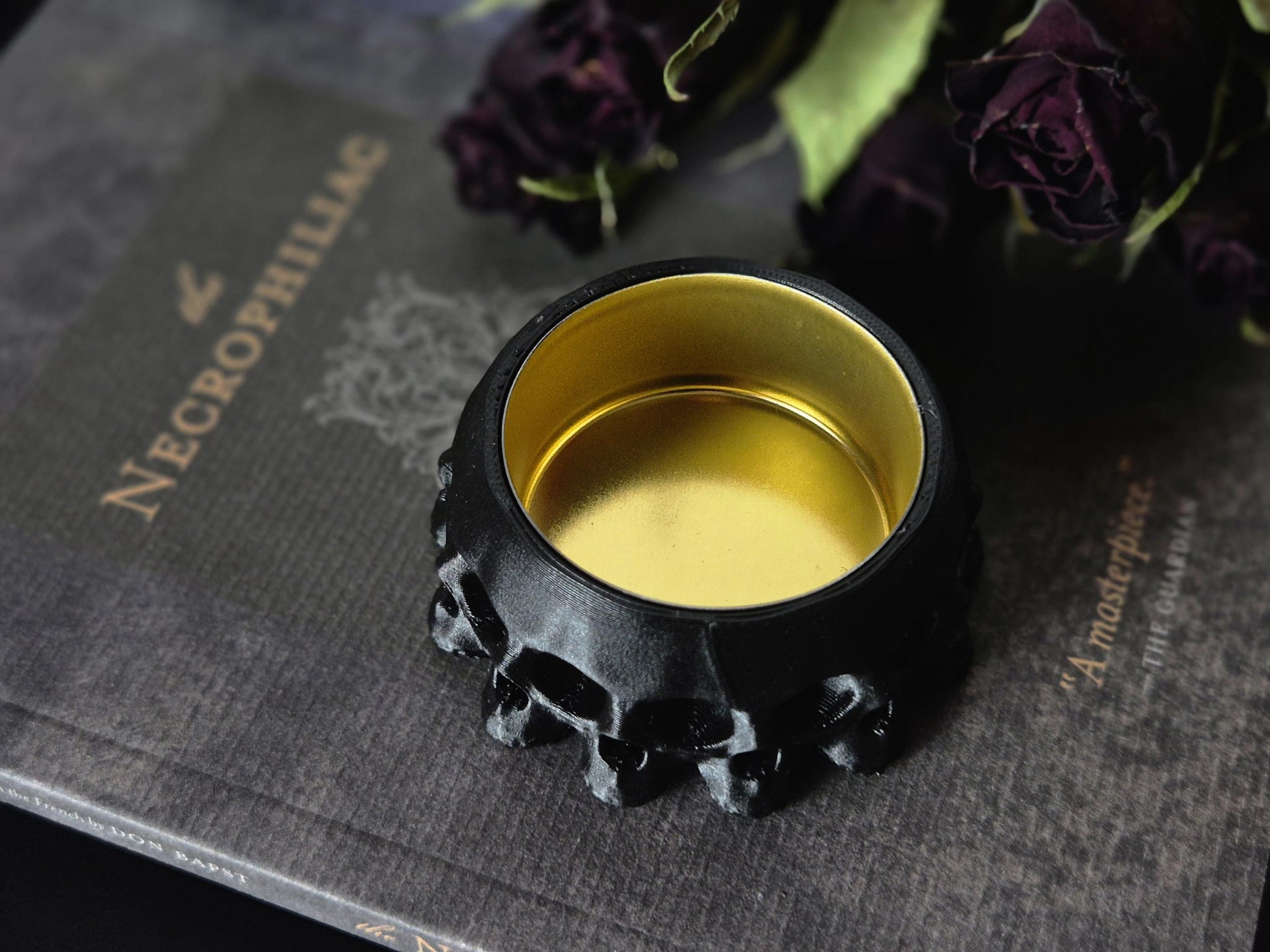 Gothic Tea Light Candle Holder "13 Skulls", Skull Candle Holder, Gothic Skull Tealight Candle Holder, Goth Gift, 3D-PRINTED