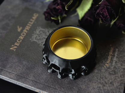 Gothic Tea Light Candle Holder "13 Skulls", Skull Candle Holder, Gothic Skull Tealight Candle Holder, Goth Gift, 3D-PRINTED