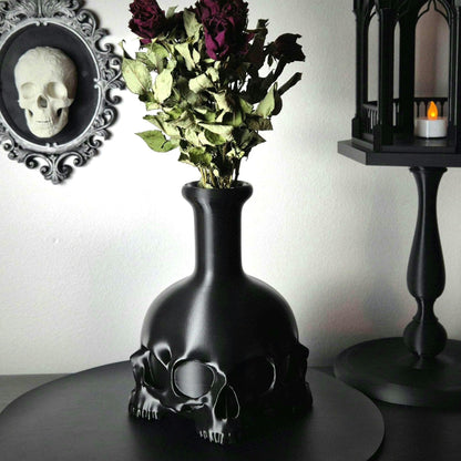 Gothic Vase "4 Skulls of Décadence", Skull Beaker, Gothic Vase, Skull Vase, Vampire Vase, Skull Bottle, Dried Flowers Vase, 3D-PRINTED