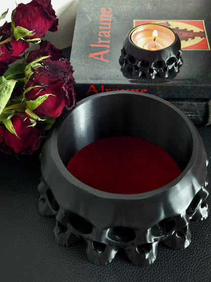 Gothic Bowl "13 Skulls", Gothic Trinket Tray, Gothic Jewelry Box, Skull Bowl, Skull Box, 3D-PRINTED