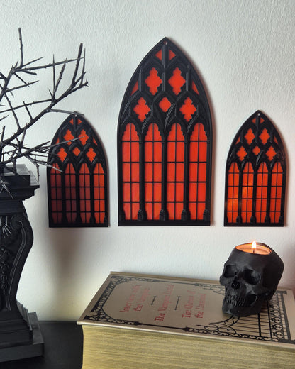 Gothic Window "Santa Sangre", Cathedral Arch Window, Medieval Church Window, Gothic Wall Decoration, Wall Hanging, 3D-PRINTED