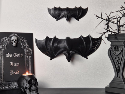 Bat Wall Decoration, Gothic Wall Hanging Bat, Gothic Gallery Wall Filler, Gothic Furniture Applique,Bat Onlay, Furniture accent,3D-PRINTED
