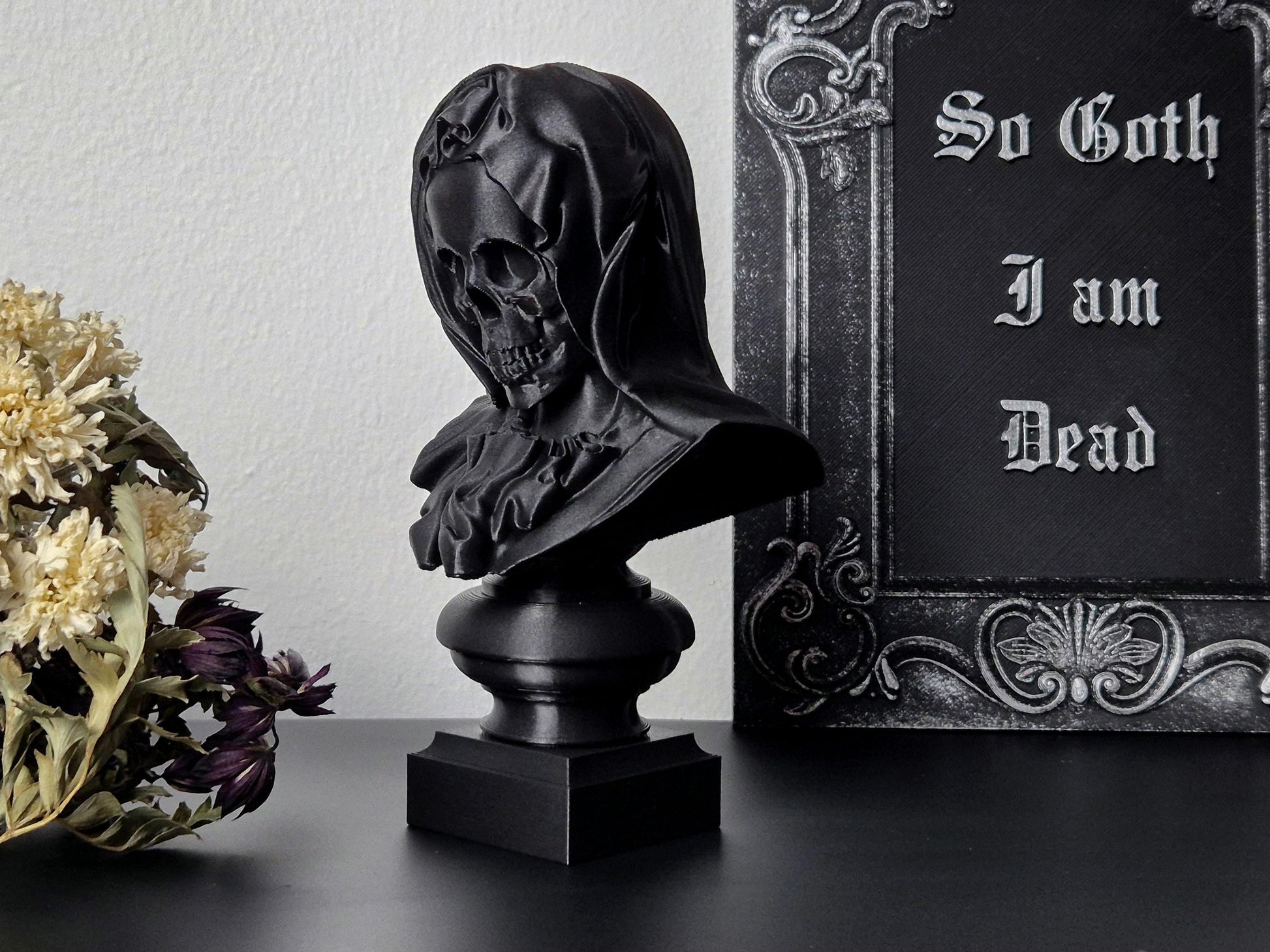 Santa Muerte Bust Sculpture