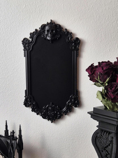 Gothic Victorian Human Skull Photo Frame, Macabre Frame, Gothic Wall Decor, Baroque Wall Art, Goth Wall Gallery, Goth Gift, 3D-PRINTED