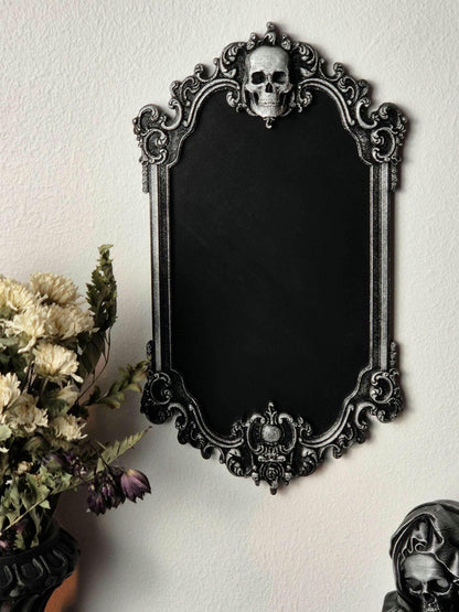 Gothic Victorian Human Skull Photo Frame, Macabre Frame, Gothic Wall Decor, Baroque Wall Art, Goth Wall Gallery, Goth Gift, 3D-PRINTED