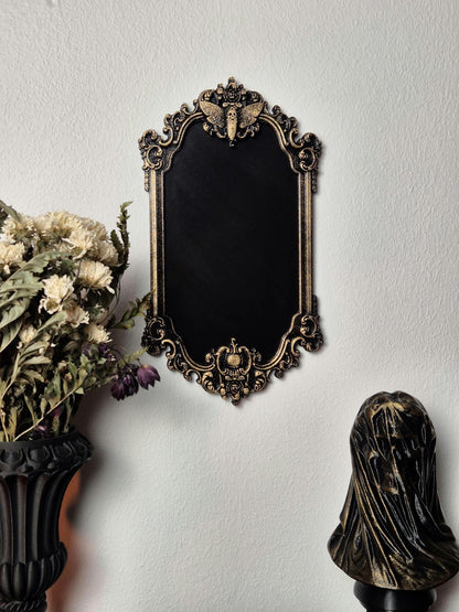 Gothic Victorian Death Moth Photo Frame, Macabre Frame, Gothic Wall Decor, Baroque Wall Art, Goth Wall Gallery, Goth Gift, 3D-PRINTED