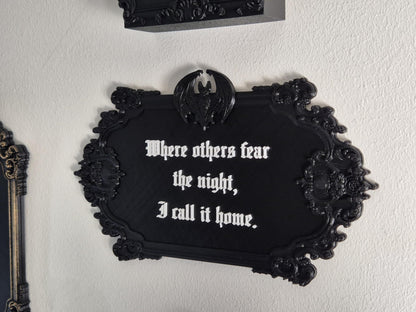 Vampire Wall Plaque “Gothic Home”