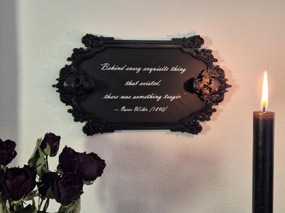 Gothic Victorian Quote Sign, Macabre Wall Art, Gothic Wall Decor, Baroque Wall Art, Goth Wall Gallery, Goth Gift, 3D-PRINTED