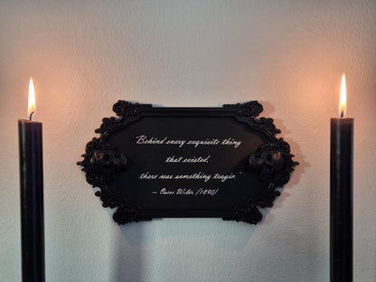 Gothic Victorian Quote Sign, Macabre Wall Art, Gothic Wall Decor, Baroque Wall Art, Goth Wall Gallery, Goth Gift, 3D-PRINTED