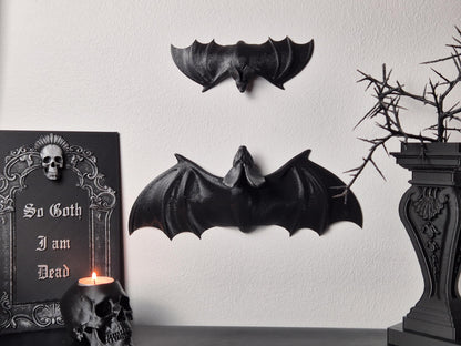 Bat Wall Decoration, Gothic Wall Hanging Bat, Gothic Gallery Wall Filler, Gothic Furniture Applique,Bat Onlay, Furniture accent,3D-PRINTED