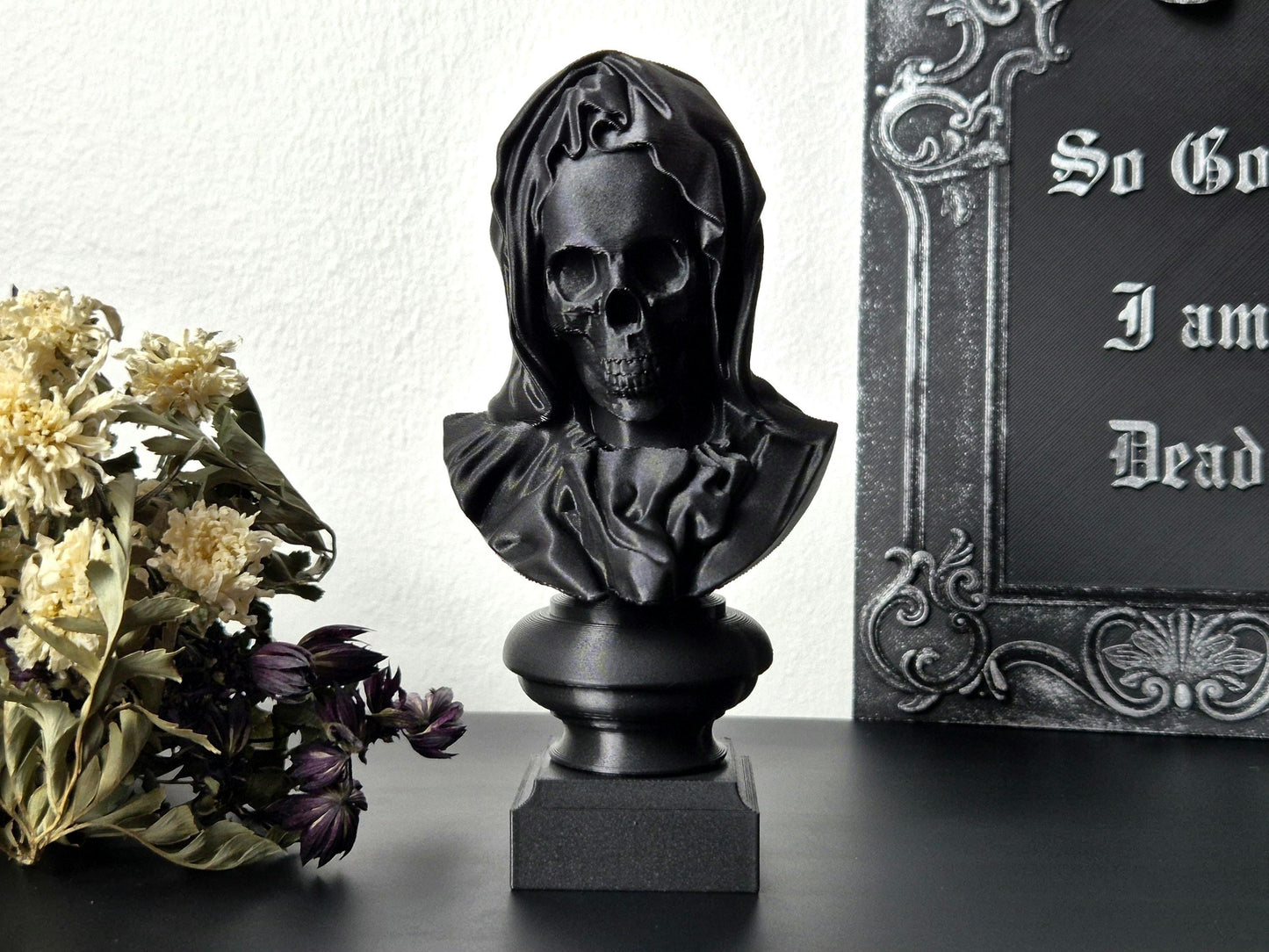 Santa Muerte Bust Sculpture