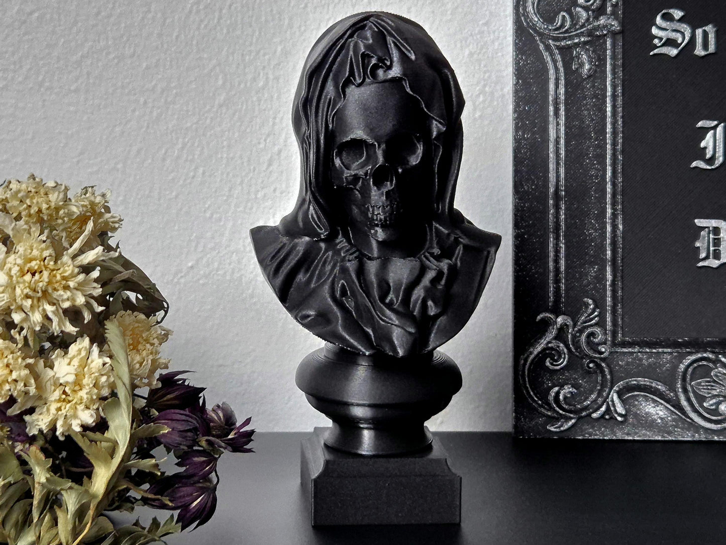 Santa Muerte Bust Sculpture