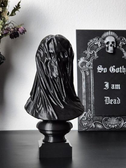 Gothic Bust Sculpture "Tenebra Morte", Gothic Statue, 3D-PRINTED