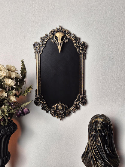 Gothic Victorian Photo Frame Raven Skull