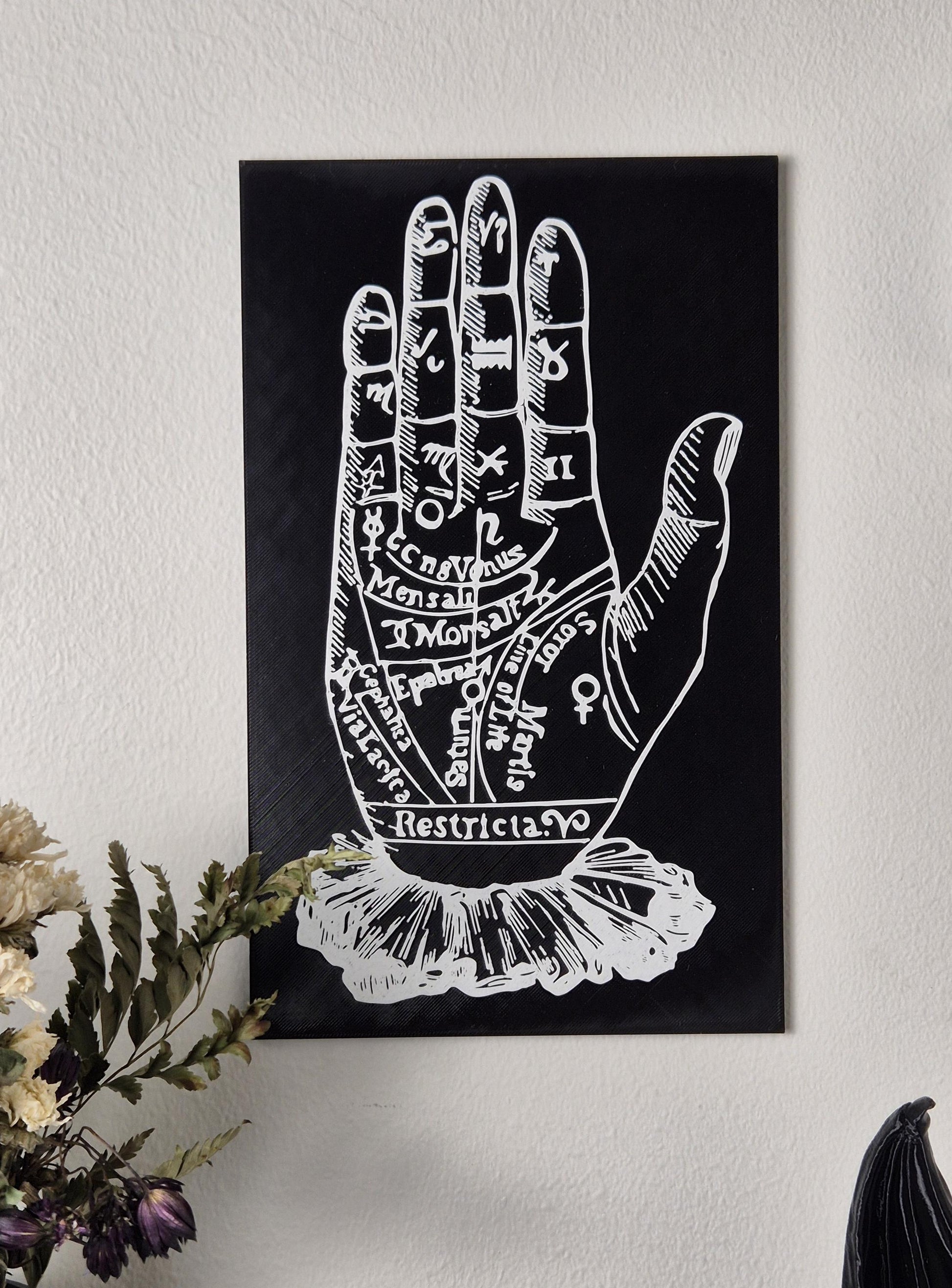 3D Print "Palmistry Chart"/ Witchy Wall Hangings