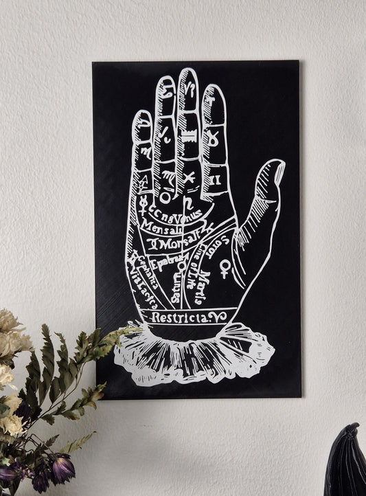 3D Print "Palmistry Chart"/ Witchy Wall Hangings