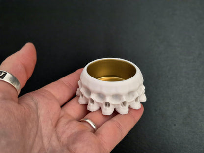 Gothic Tea Light Candle Holder "13 Skulls"