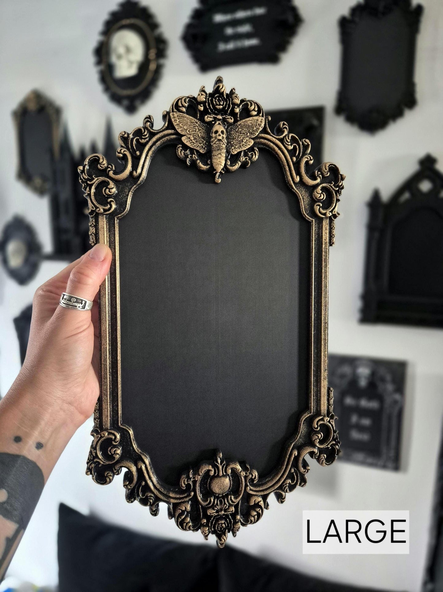 Gothic Victorian Death Moth Photo Frame