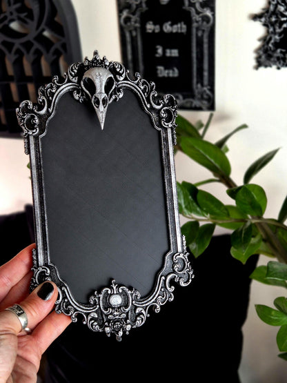 Gothic Victorian Photo Frame Raven Skull