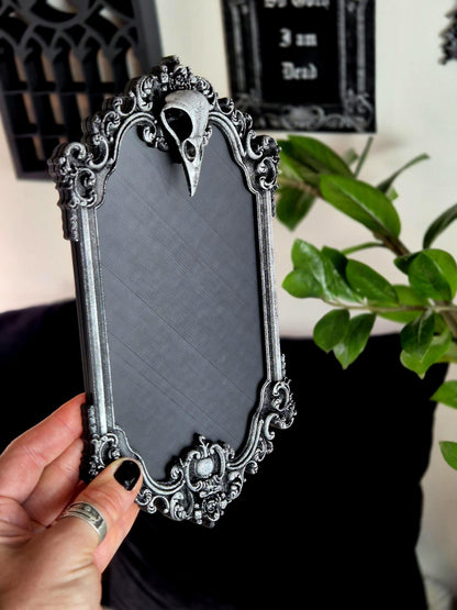 Gothic Victorian Photo Frame Raven Skull