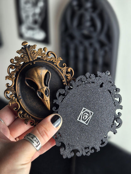 Gothic Victorian Raven Skull Frame "Gabriel"