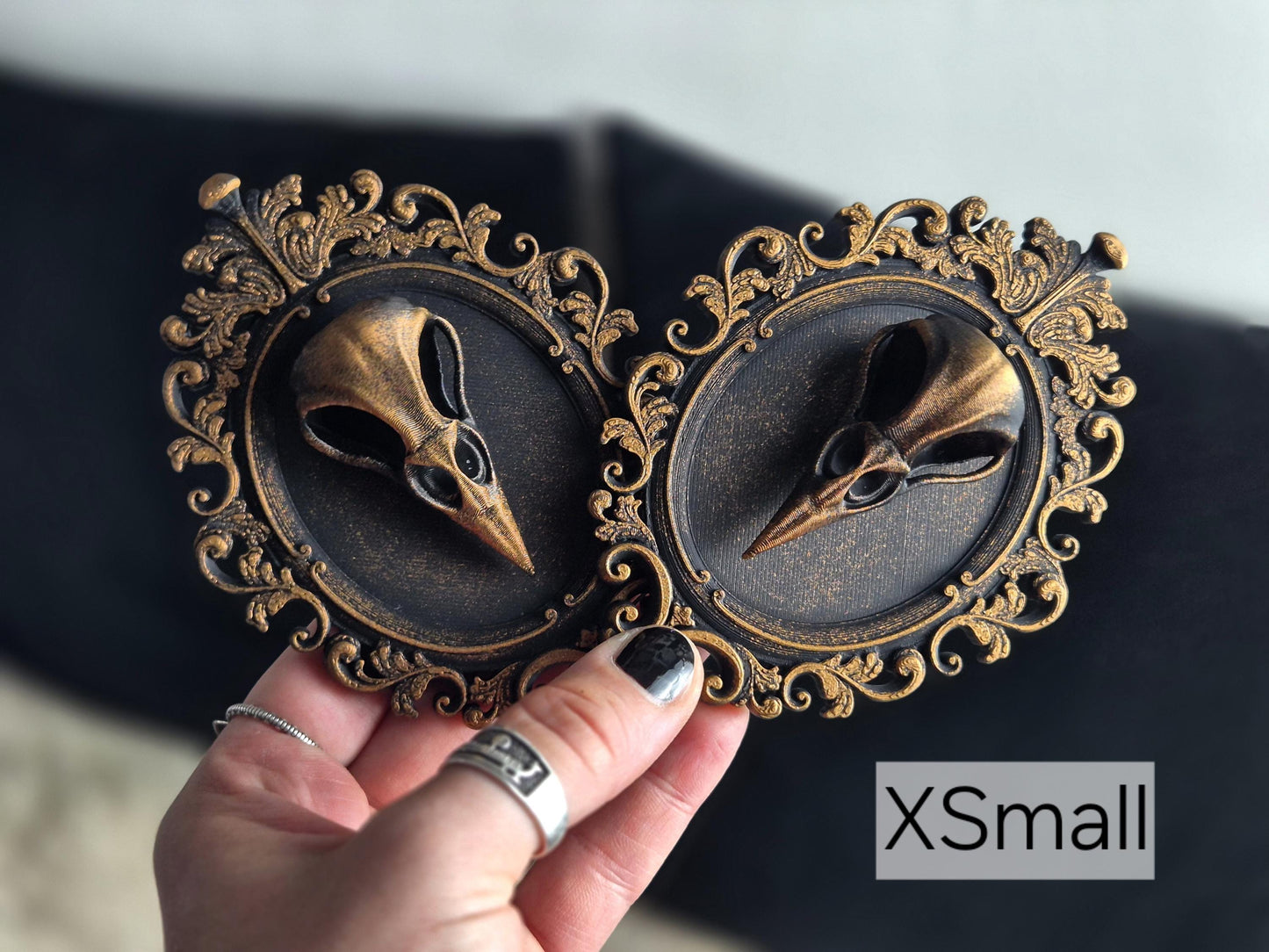 Gothic Victorian Raven Skull Frame "Gabriel"