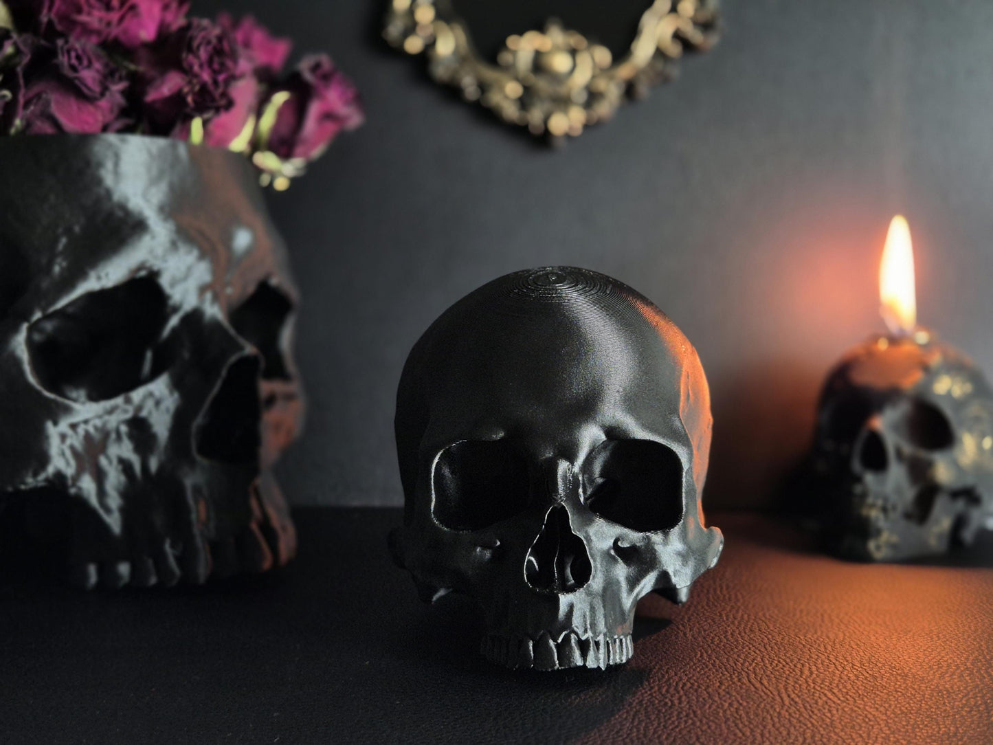 Realistic Human Skull, Skull Replica with Detachable Plinth, 3D-PRINTED