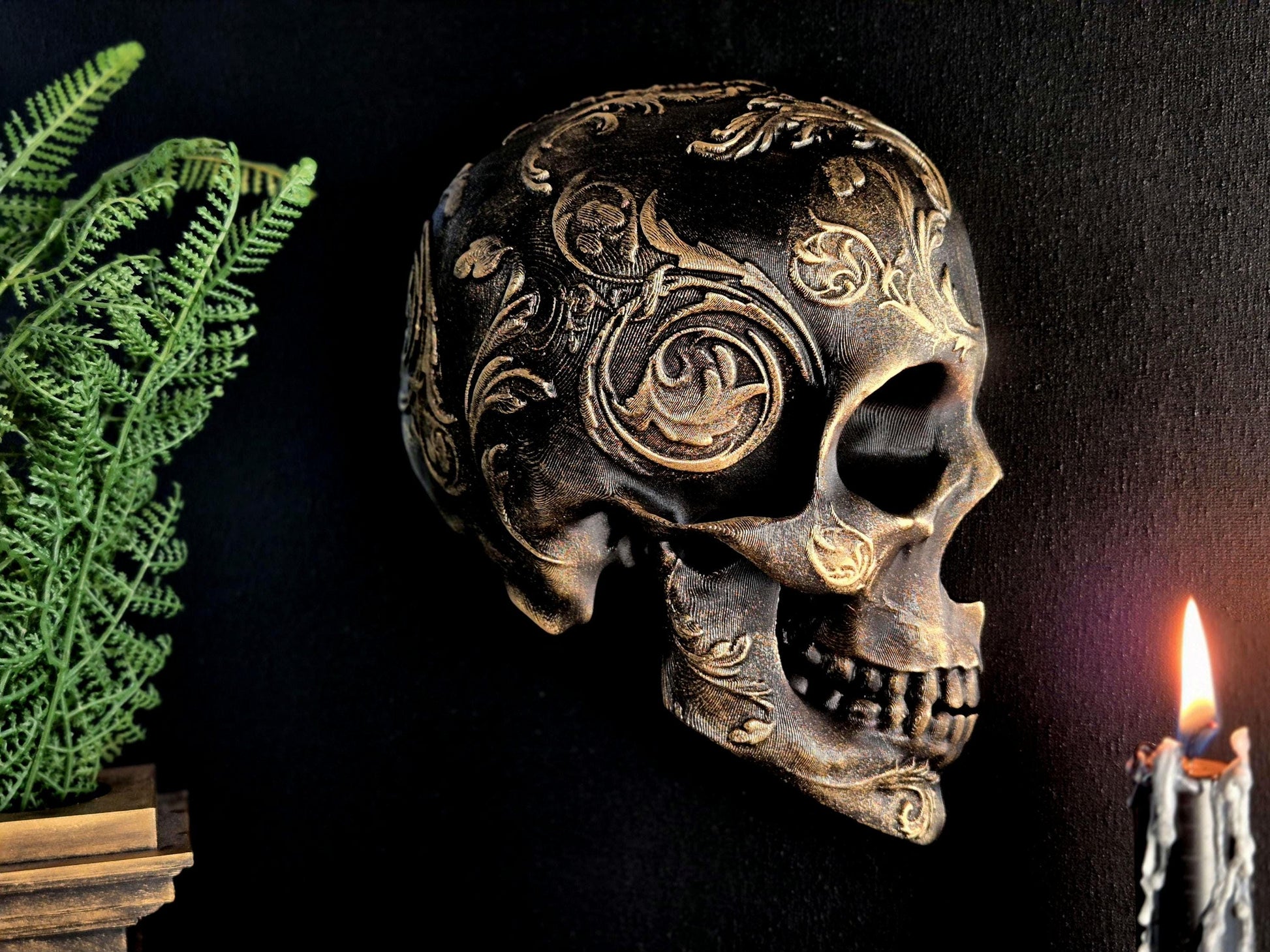 Gothic Victorian Skull Wall Art "Amadeus"