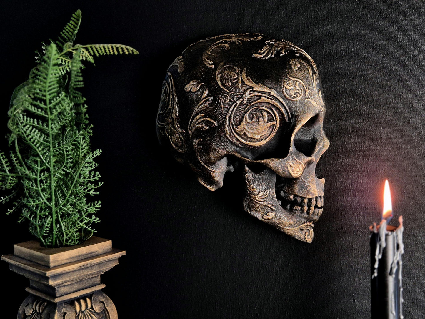 Gothic Victorian Skull Wall Art "Amadeus"