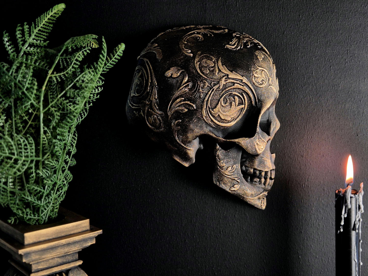 Gothic Victorian Skull Wall Art "Amadeus"