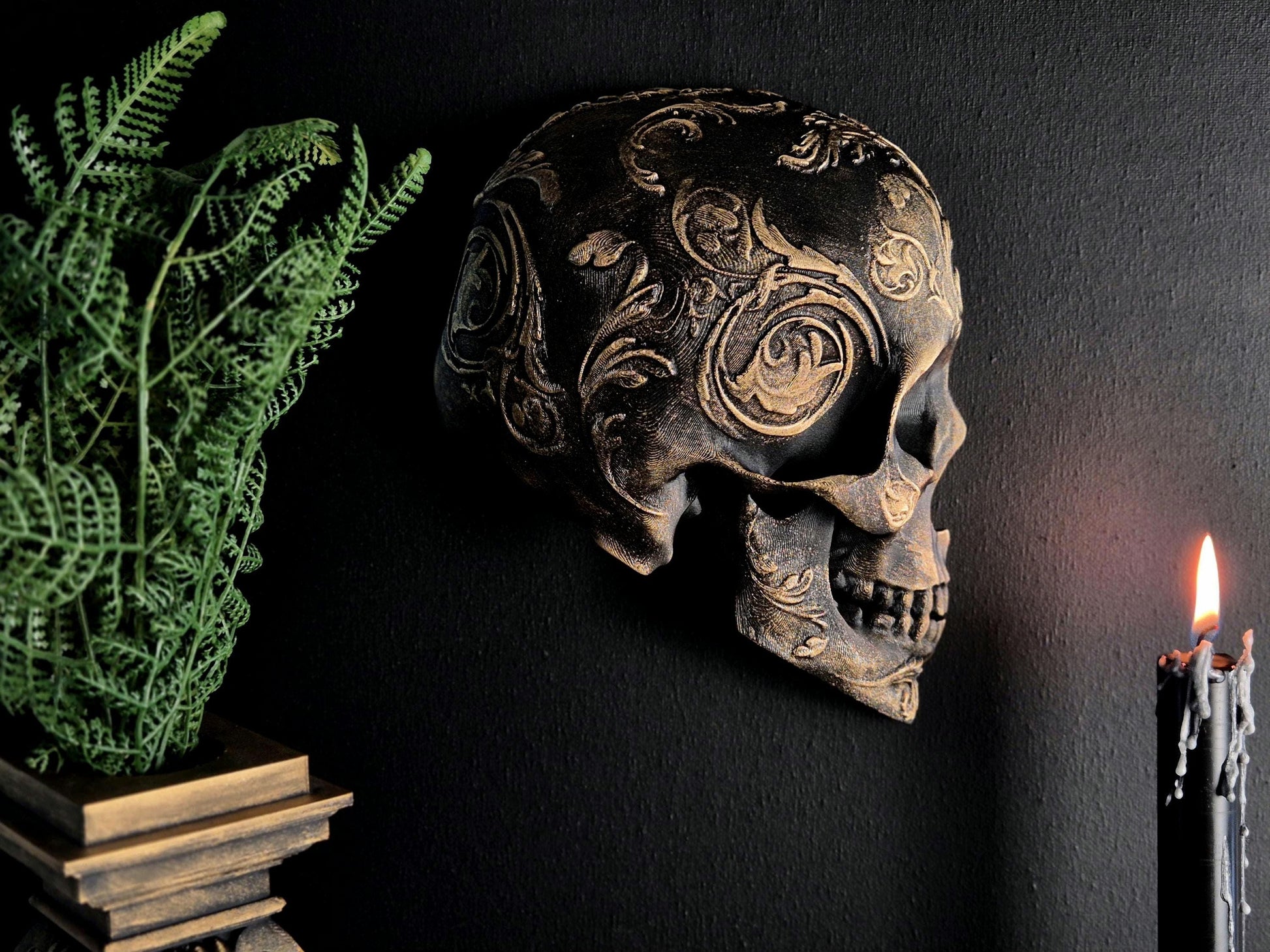 Gothic Victorian Skull Wall Art "Amadeus"