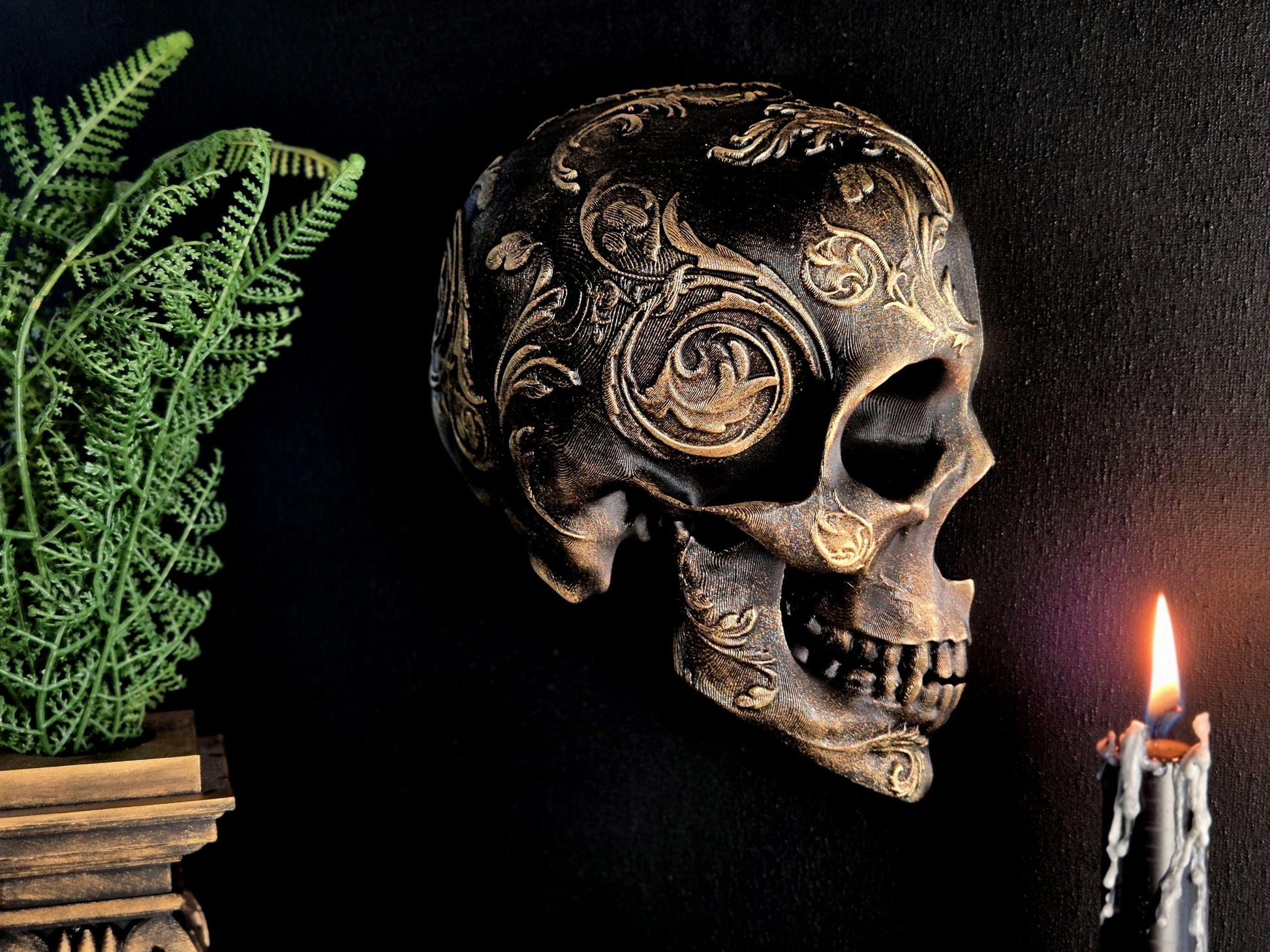 Gothic Victorian Skull Wall Art "Amadeus"