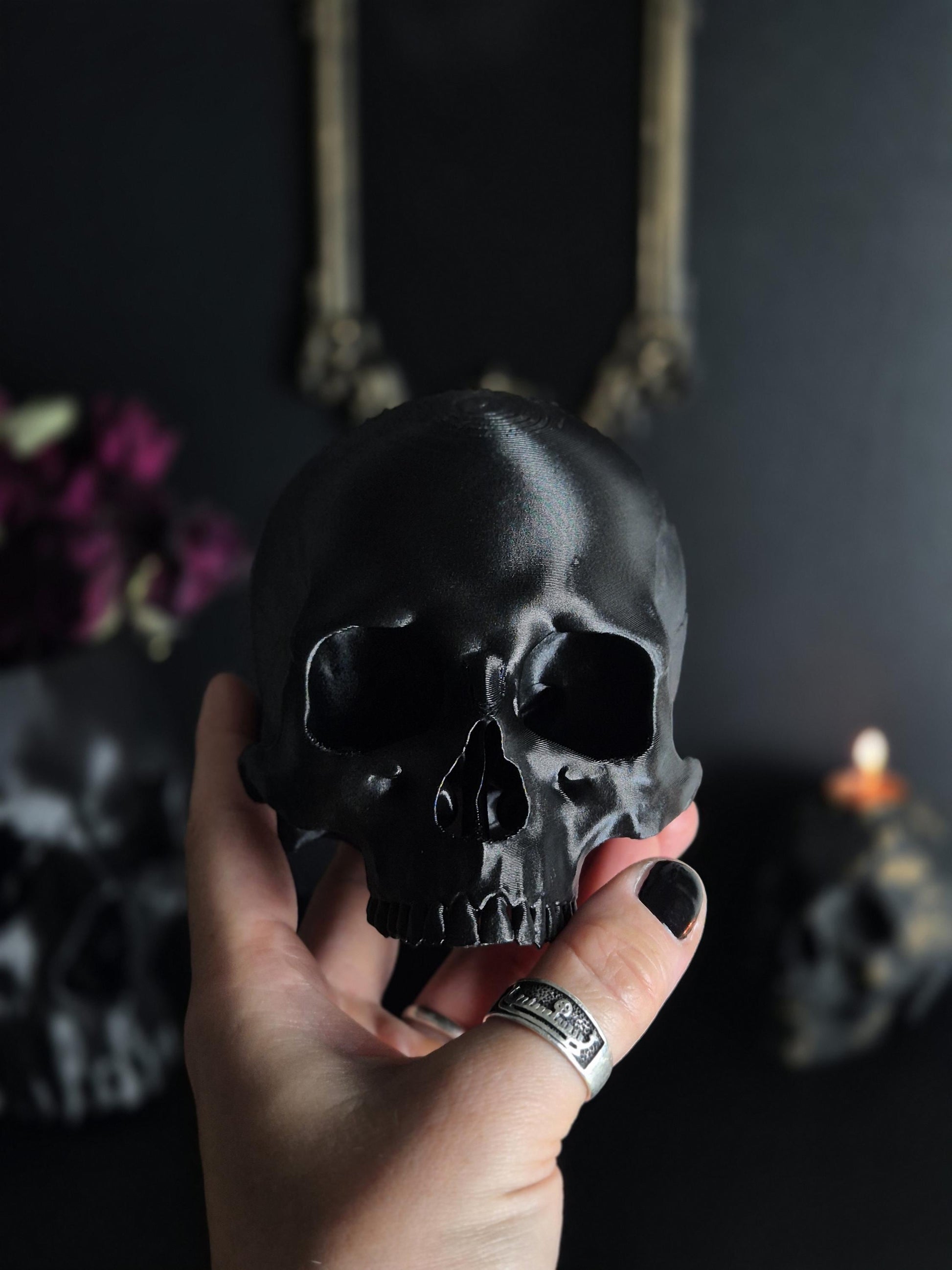 Realistic Human Skull, Skull Replica with Detachable Plinth, 3D-PRINTED