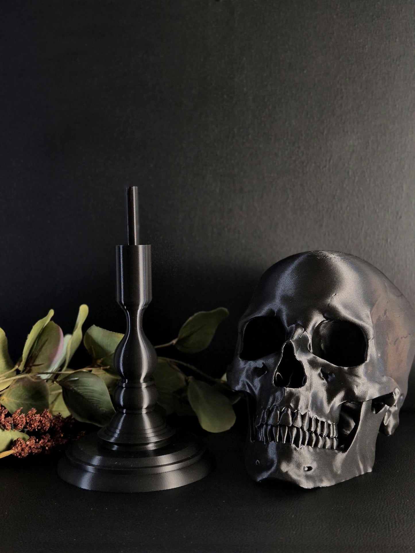 Realistic Human Skull Replica with Detachable Plinth "Hannibal"