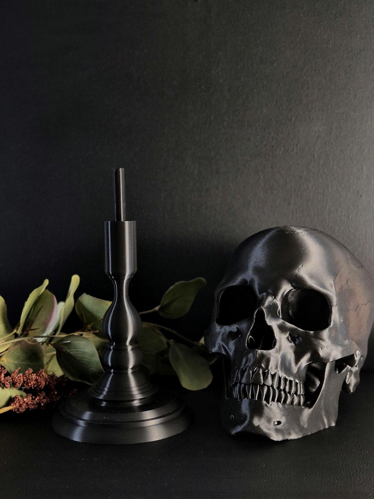 Realistic Human Skull Replica with Detachable Plinth "Hannibal"