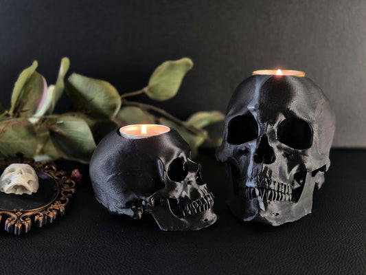 Skull Tealight Candle Holder "Nox"