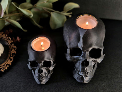 Skull Tealight Candle Holder "Nox"