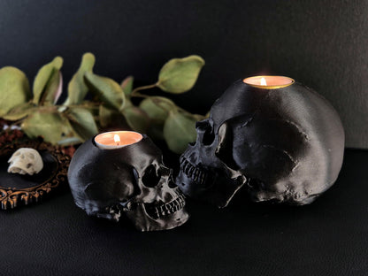 Skull Tealight Candle Holder "Nox"