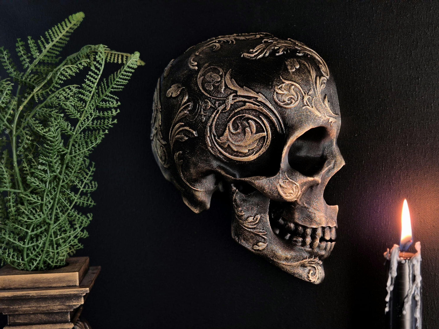 Gothic Victorian Skull Wall Art "Amadeus"