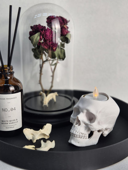 Skull Tealight Candle Holder "Nox"
