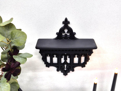 Elegant Victorian Wall Shelf – 3D Printed Gothic Decor, Gothic Decor for Crystals orJewelry, Candle Holder,Dark Academia Shelf,Gift for Goth