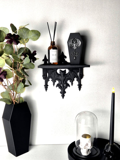 Gothic Bat Wall Shelf
